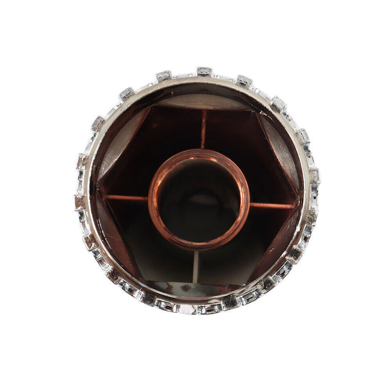 DURAFORCE Chrome Pair Front Wheel Covers Hub Axle Semi Plastic ABS 33mm Nut Covers
