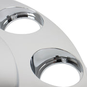 DURAFORCE Chrome Pair Front Wheel Covers Hub Axle Semi Plastic ABS 33mm Nut Covers