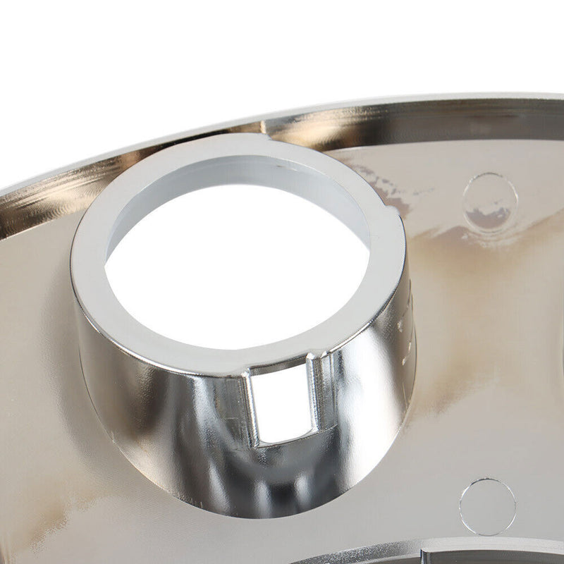 DURAFORCE Chrome Pair Front Wheel Covers Hub Axle Semi Plastic ABS 33mm Nut Covers