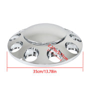 DURAFORCE Chrome Pair Front Wheel Covers Hub Axle Semi Plastic ABS 33mm Nut Covers