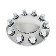 DURAFORCE Chrome Pair Front Wheel Covers Hub Axle Semi Plastic ABS 33mm Nut Covers