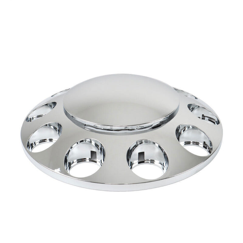 DURAFORCE Chrome Pair Front Wheel Covers Hub Axle Semi Plastic ABS 33mm Nut Covers