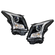 DURAFORCE Right+Left Headlight For 2013-2018 Cadillac ATS Halogen Chrome Housing