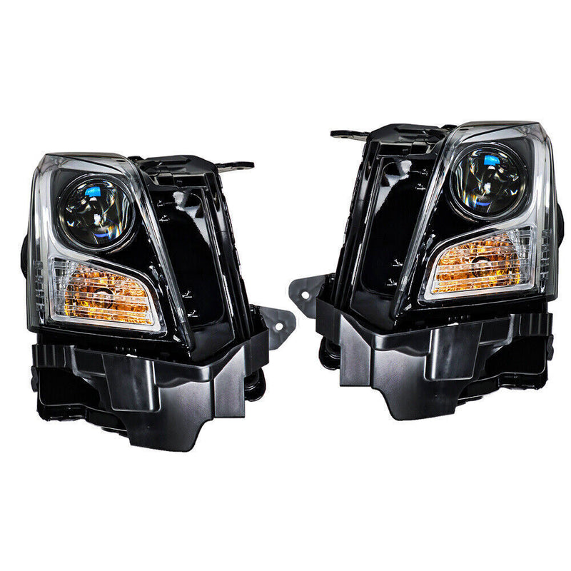 DURAFORCE Right+Left Headlight For 2013-2018 Cadillac ATS Halogen Chrome Housing