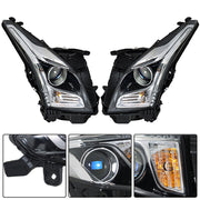 DURAFORCE Right+Left Headlight For 2013-2018 Cadillac ATS Halogen Chrome Housing