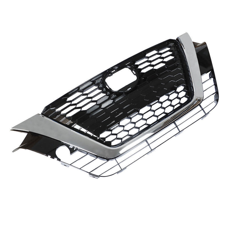 DURAFORCE Front Upper Grill For 2019-2021 Nissan Altima Chrome Black Factory Style