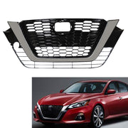 DURAFORCE Front Upper Grill For 2019-2021 Nissan Altima Chrome Black Factory Style