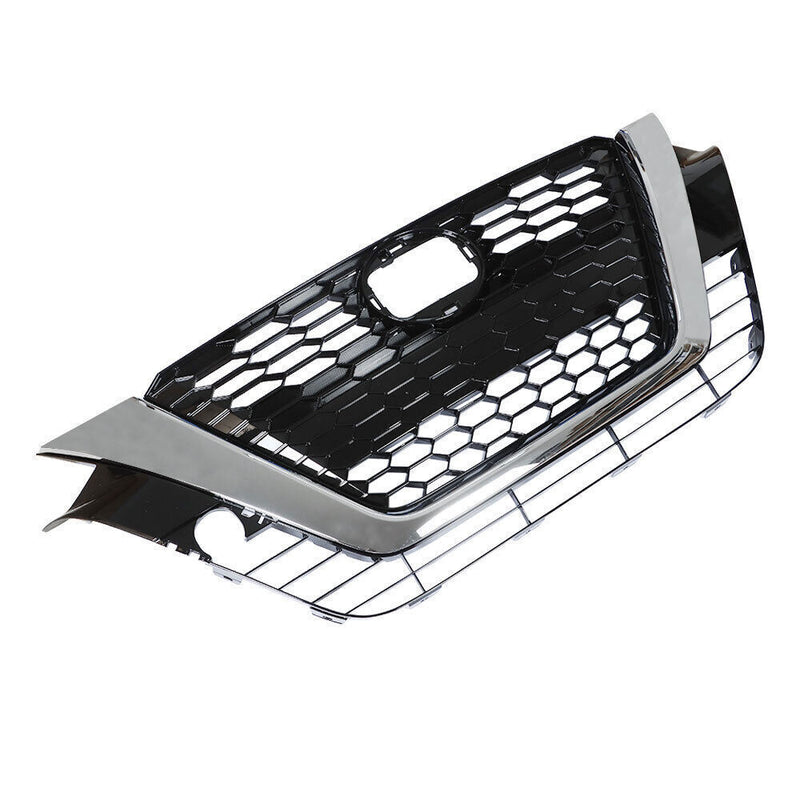 DURAFORCE Front Upper Grill For 2019-2021 Nissan Altima Chrome Black Factory Style
