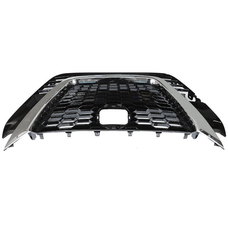 DURAFORCE Front Upper Grill For 2019-2021 Nissan Altima Chrome Black Factory Style