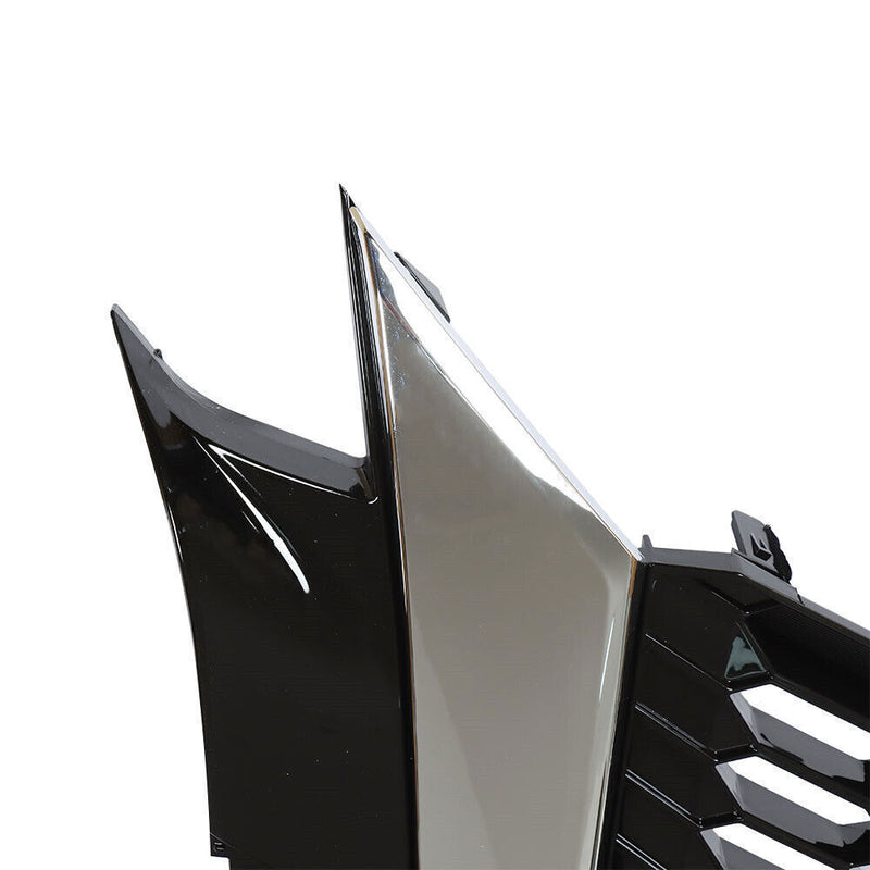 DURAFORCE Front Upper Grill For 2019-2021 Nissan Altima Chrome Black Factory Style
