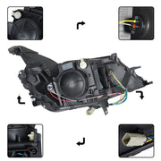 DURAFORCE Left Headlight For 2015-20 Chevy Impala HID/Xenon Projector Black Clear