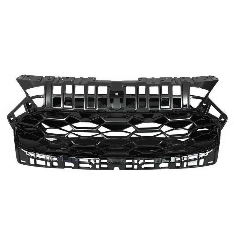 DURAFORCE Front Upper Bumper Grille Gloss Black For 2023-2024 Honda HRV Honeycomb
