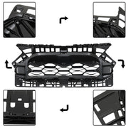 DURAFORCE Front Upper Bumper Grille Gloss Black For 2023-2024 Honda HRV Honeycomb
