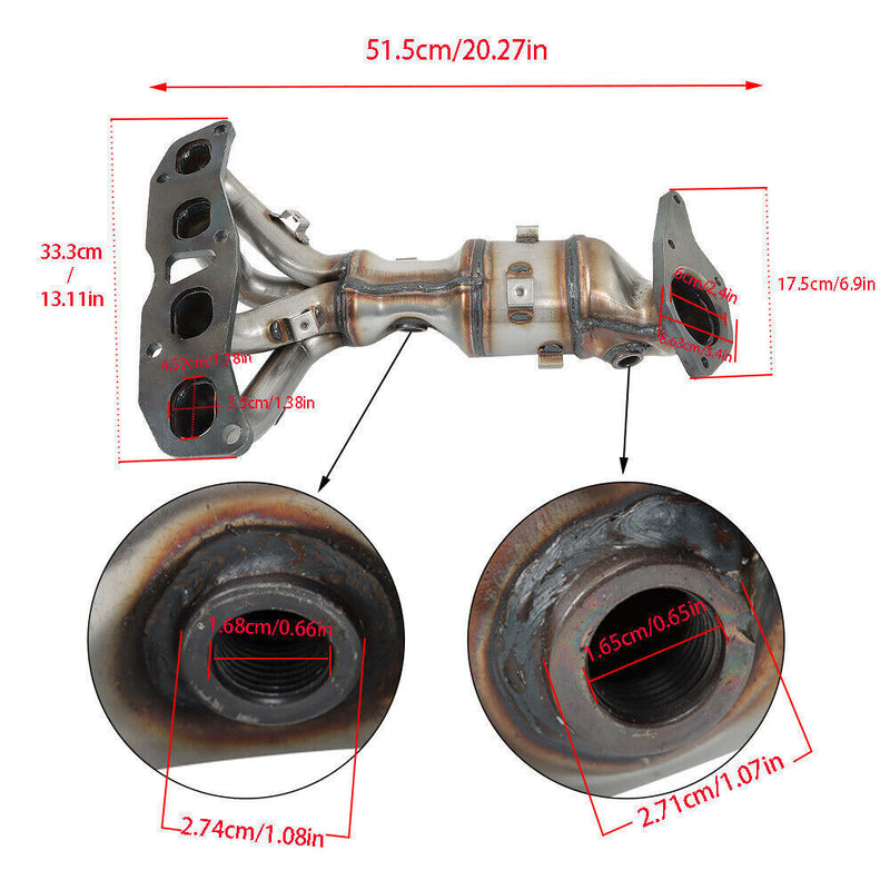 DURAFORCE Front Exhaust Manifold Catalytic Converter For 2008-2015 Nissan Rogue