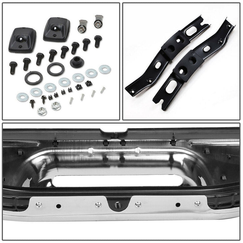DURAFORCE Steel Rear Step Bumper Face Bar Chrome For 95-04 Toyota Tacoma TO1102215
