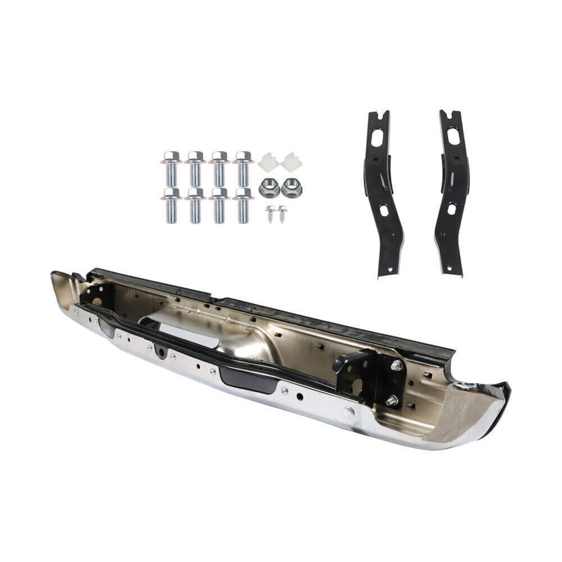 DURAFORCE Steel Rear Step Bumper Face Bar Chrome For 95-04 Toyota Tacoma TO1102215