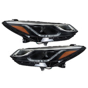 DURAFORCE Left+Right Headlights For 2016-2018 Chevy Cruze Halogen w/ LED DRL Clear
