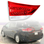 DURAFORCE Driver Side Inside Tail Light For 2011-2012 Toyota Sienna Brake Lamp Red