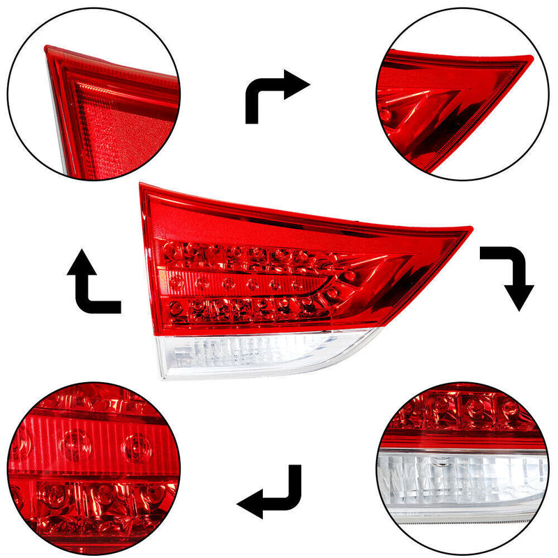DURAFORCE Driver Side Inside Tail Light For 2011-2012 Toyota Sienna Brake Lamp Red