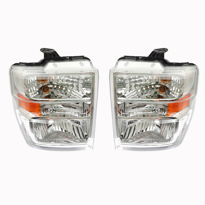DURAFORCE Left+Right Headlights For 2008-2014 Ford E150 E250 E350 E450 Superduty