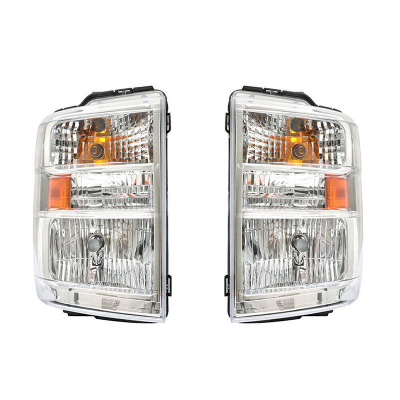 DURAFORCE Left+Right Headlights For 2008-2014 Ford E150 E250 E350 E450 Superduty