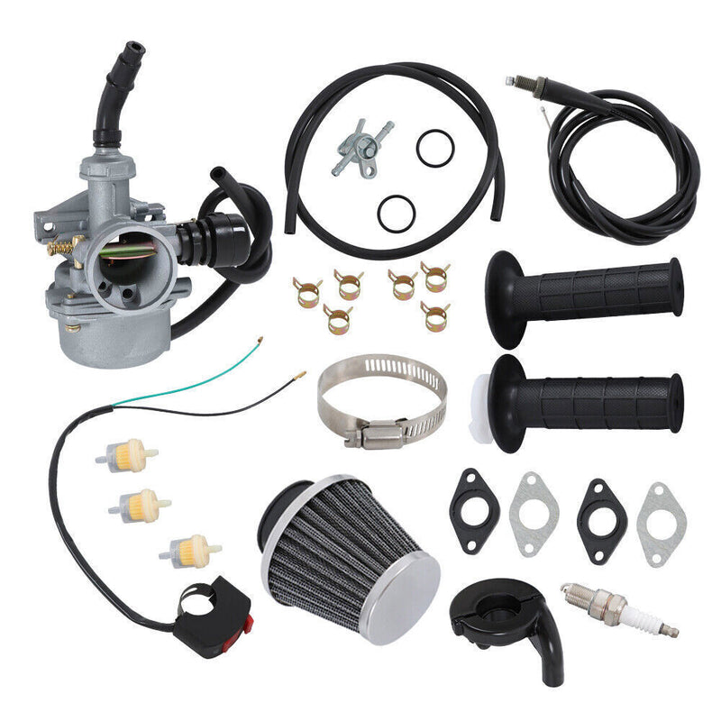 DURAFORCE PZ19 Carburetor 19mm Air Filter Kit For 110cc 125cc 50cc 70cc Pit Dirt Bike