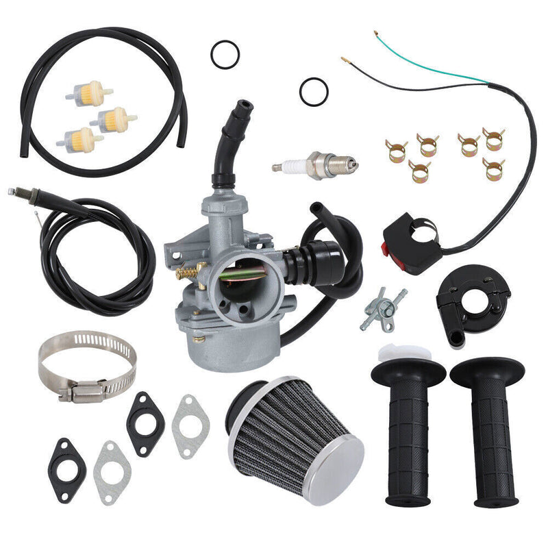 DURAFORCE PZ19 Carburetor 19mm Air Filter Kit For 110cc 125cc 50cc 70cc Pit Dirt Bike