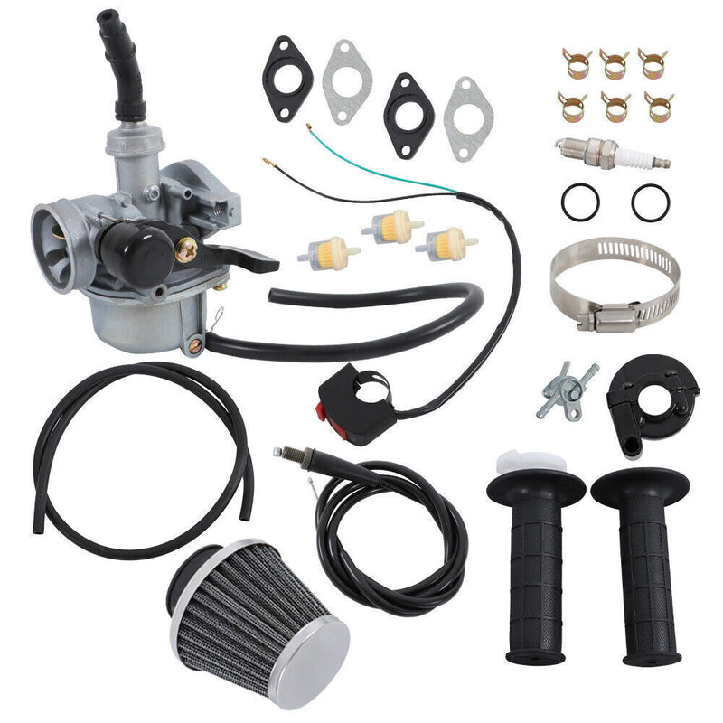 DURAFORCE PZ19 Carburetor 19mm Air Filter Kit For 110cc 125cc 50cc 70cc Pit Dirt Bike