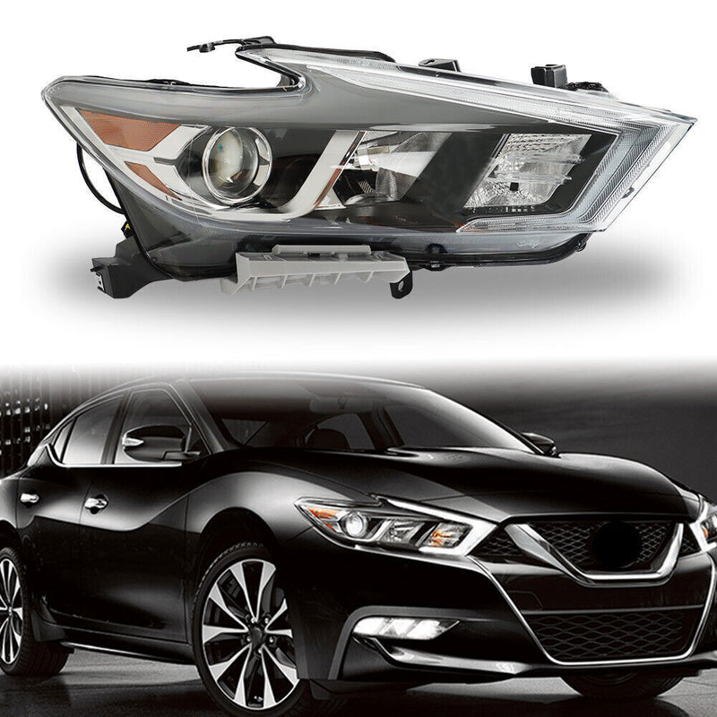 DURAFORCE Right Headlight For 2016-2018 Nissan Maxima S SL SV Halogen w/LED DRL