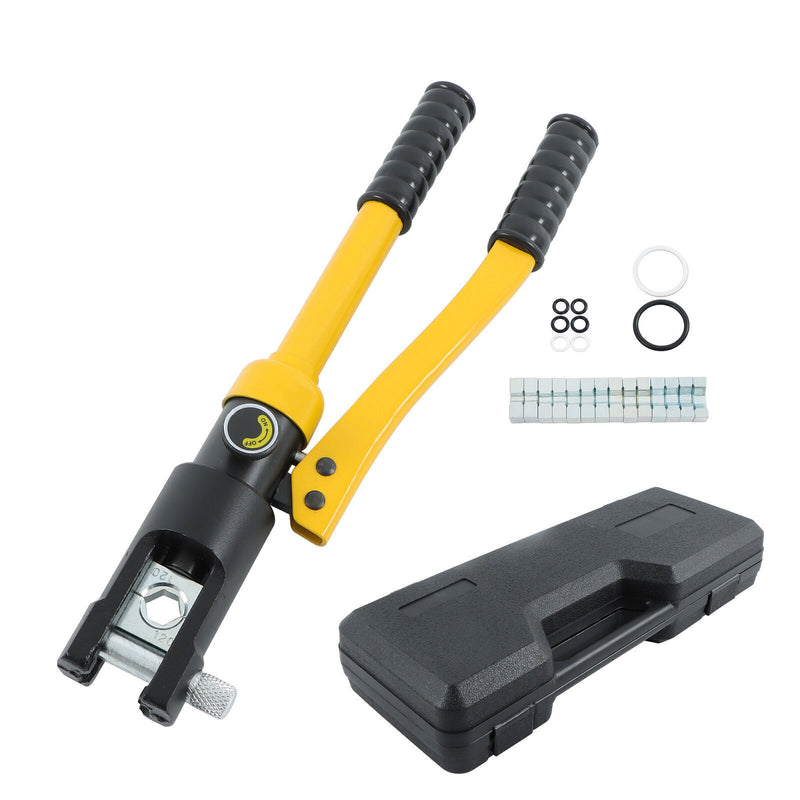 DURAFORCE 12T Hydraulic Wire Crimping Tool Cable Lug Terminal Crimper w/8 Dies YQK-120