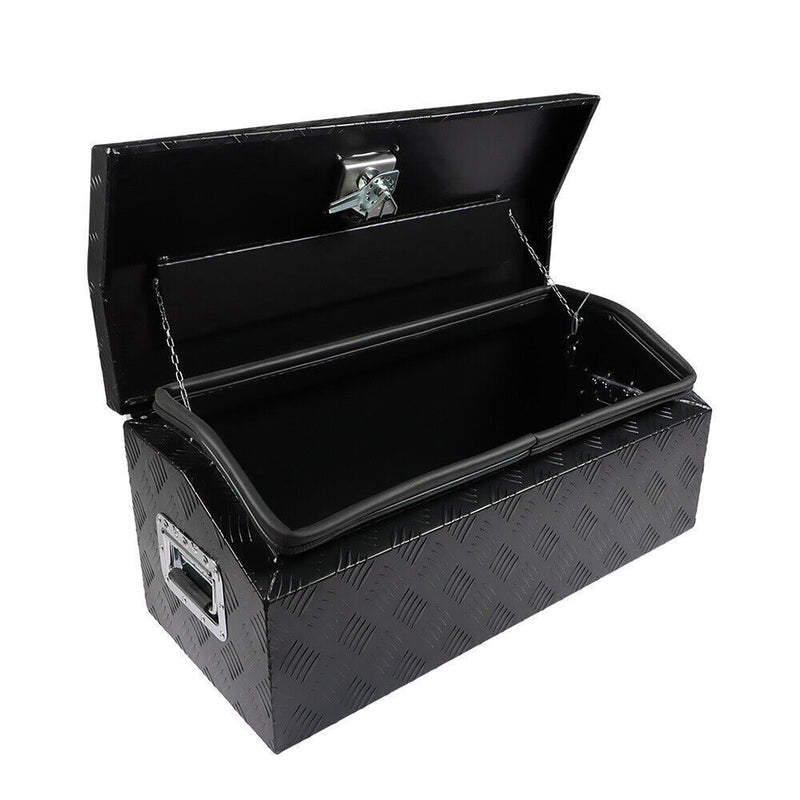 DURAFORCE 30" x 13"x13" Black Aluminum Underbody Tool Box For Truck Pickup Trailer