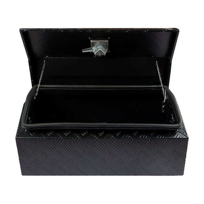 DURAFORCE 30" x 13"x13" Black Aluminum Underbody Tool Box For Truck Pickup Trailer