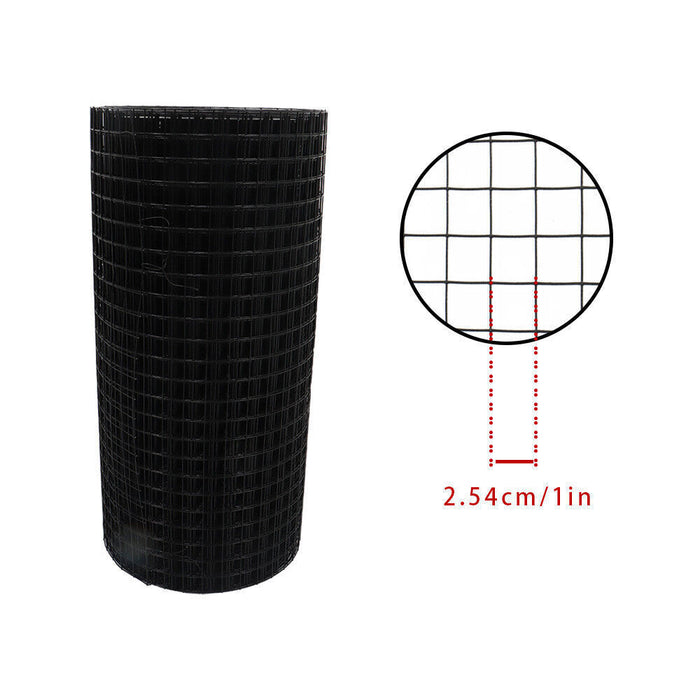 DURAFORCE 24"x100' Hardware Cloth Welded Wire Fence Vinyl Coated W/ Glove And Plier 1 Poll