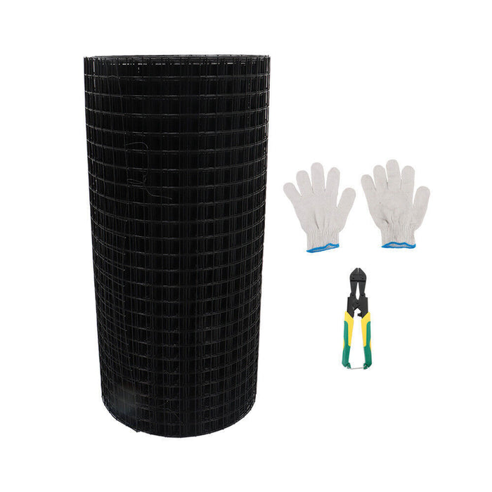 DURAFORCE 24"x100' Hardware Cloth Welded Wire Fence Vinyl Coated W/ Glove And Plier 1 Poll