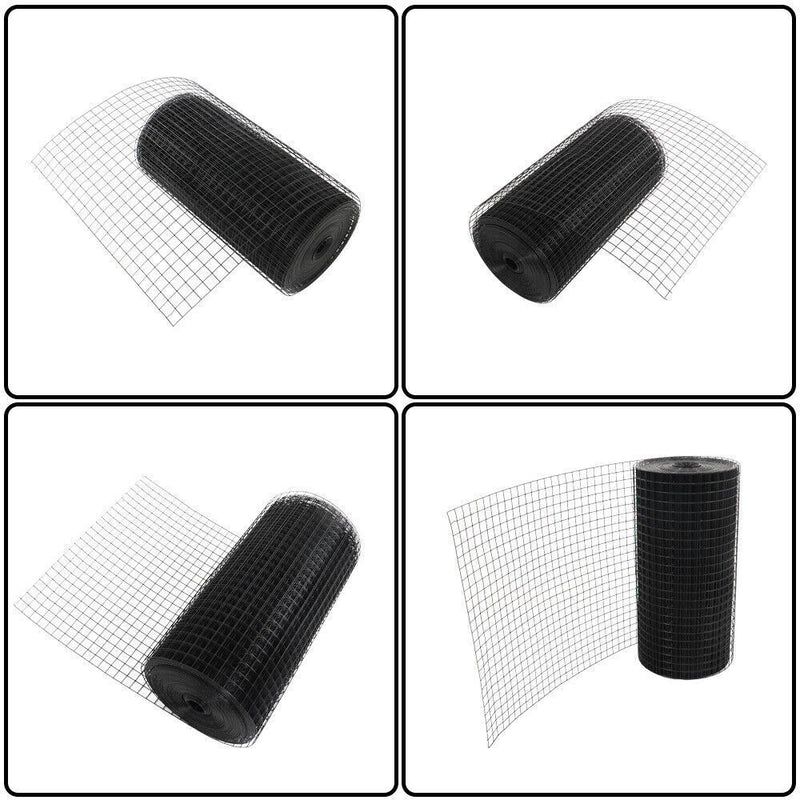 DURAFORCE 24"x100' Hardware Cloth Welded Wire Fence Vinyl Coated W/ Glove And Plier 1 Poll