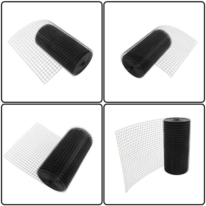 DURAFORCE 24"x100' Hardware Cloth Welded Wire Fence Vinyl Coated W/ Glove And Plier 1 Poll