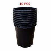 DURAFORCE 10 Pack 15 Gallon Plastic Nursery Pots Heavy Duty Garden Plant Nutrition Pots