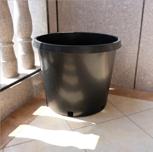 DURAFORCE 10 Pack 15 Gallon Plastic Nursery Pots Heavy Duty Garden Plant Nutrition Pots