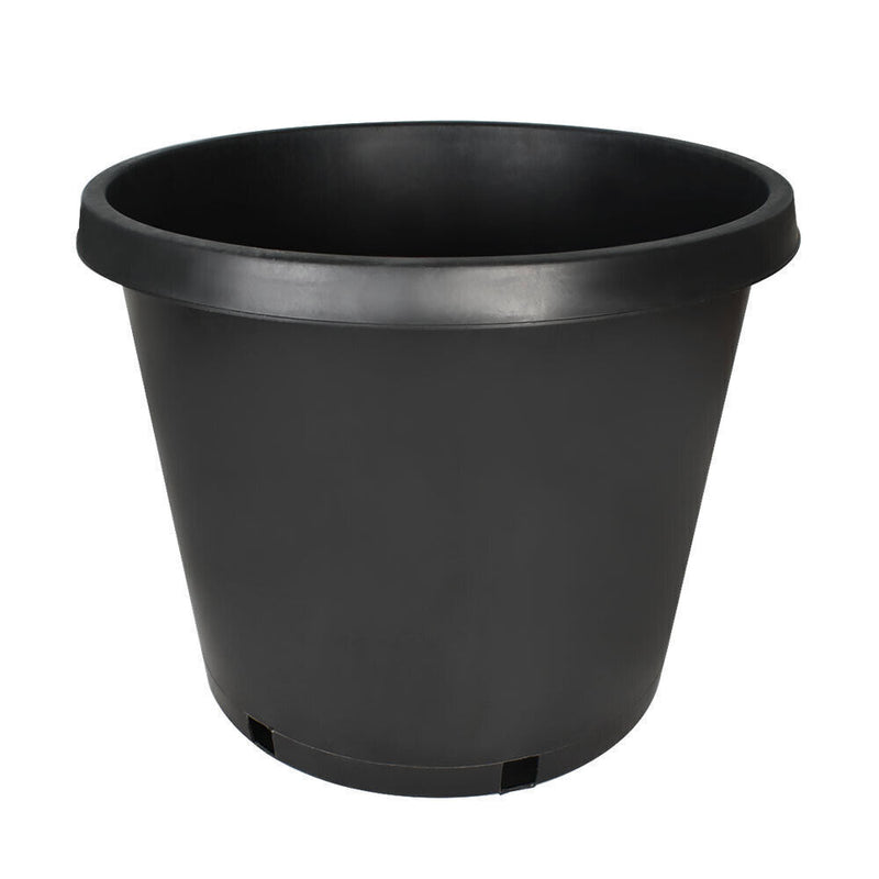 DURAFORCE 10 Pack 15 Gallon Plastic Nursery Pots Heavy Duty Garden Plant Nutrition Pots
