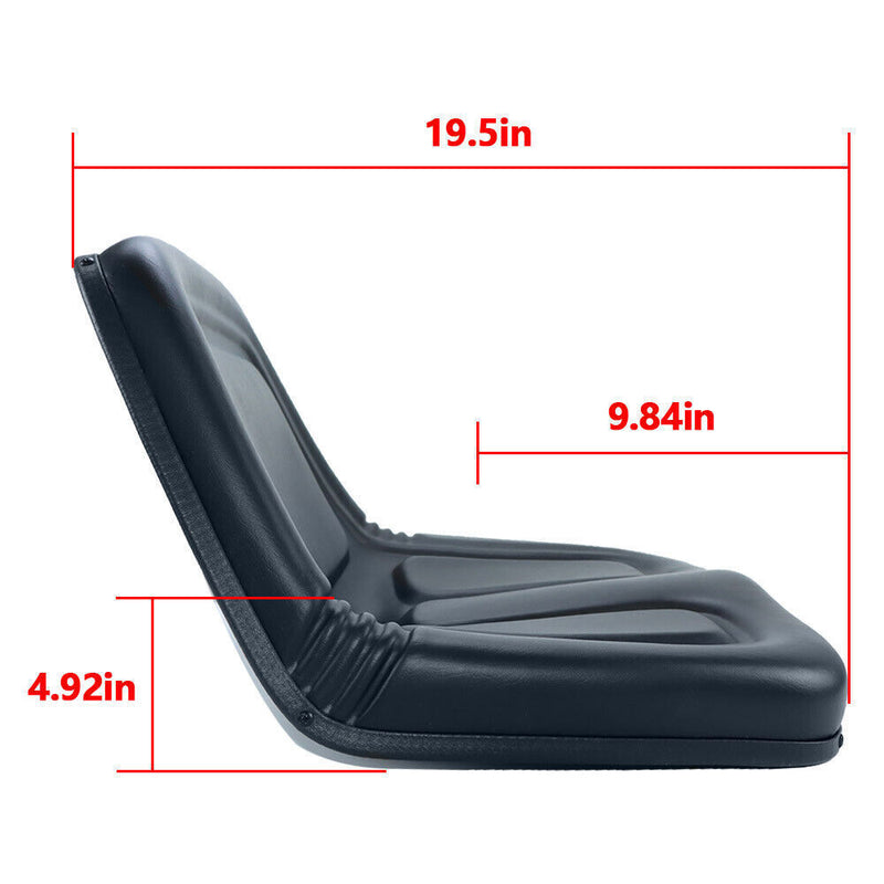 DURAFORCE TM333BL Replacement Universal High-Back Black Lawn Mower Tractor Seat
