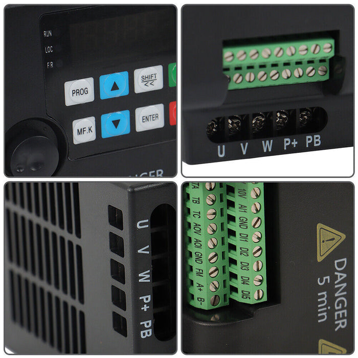 DURAFORCE 3HP 2.2KW Variable Frequency Drive VFD for 3-Phase Motor Speed Control