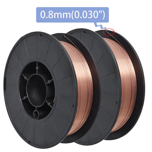 DURAFORCE 2 Roll ER70S-6 .030" (0.8mm) Mild Steel MIG Welding Wire 11 lbs New