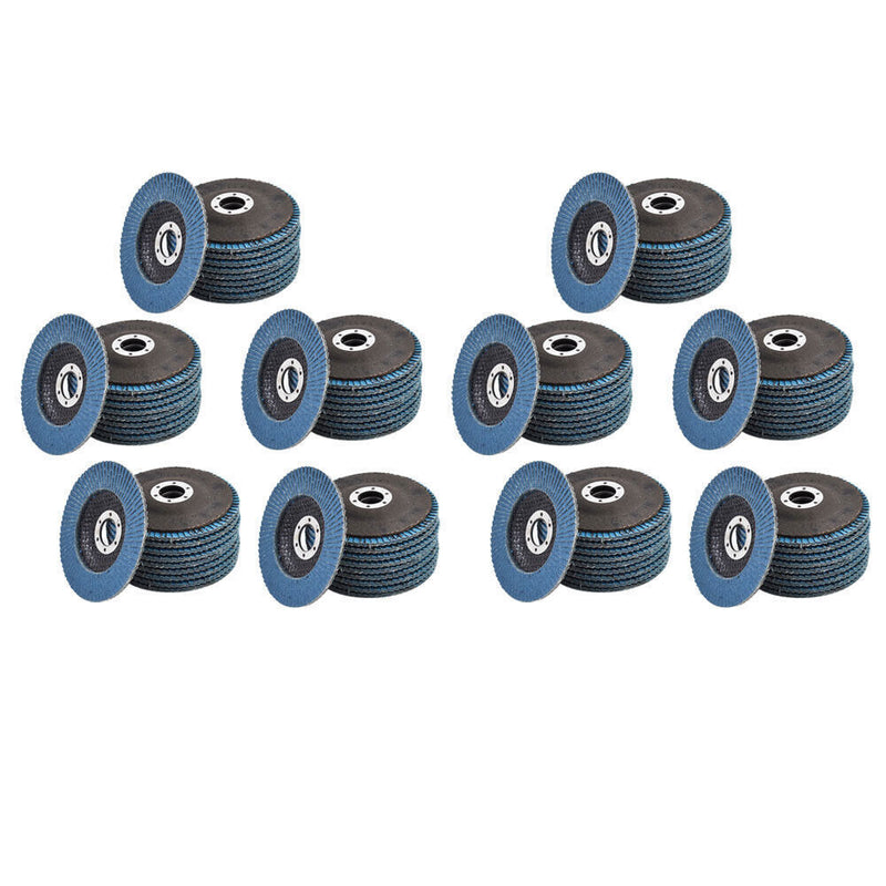 DURAFORCE Flap Disc Sanding Grnding 4-1/2" X 7/8" 40 Grit T29 100 Pcs Premium Zirconia