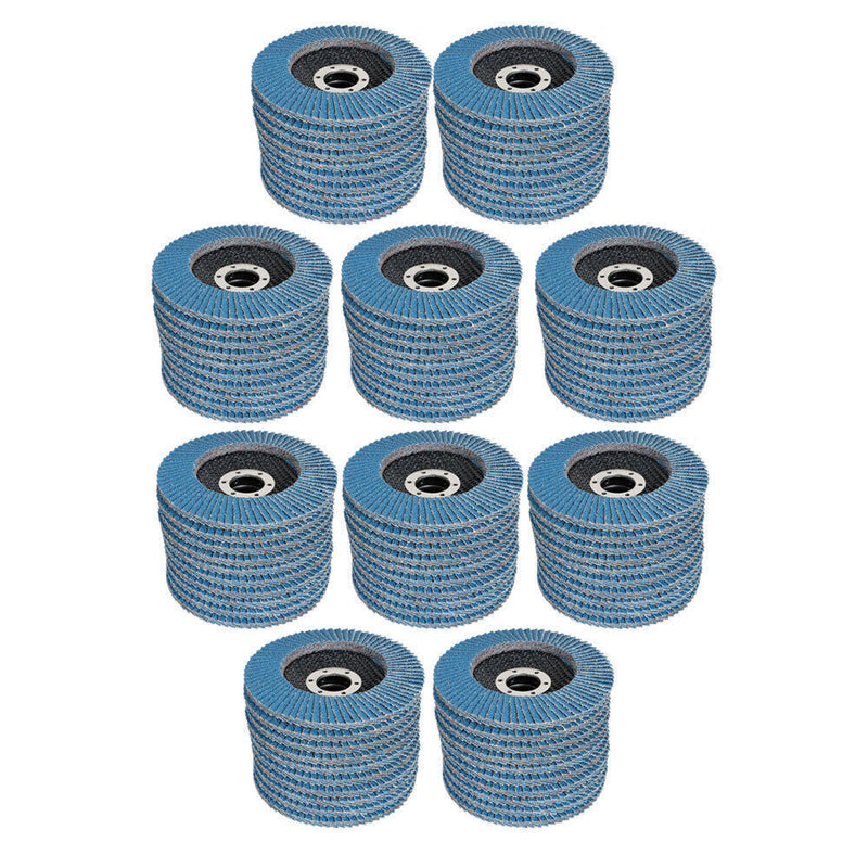 DURAFORCE Flap Disc Sanding Grnding 4-1/2" X 7/8" 40 Grit T29 100 Pcs Premium Zirconia