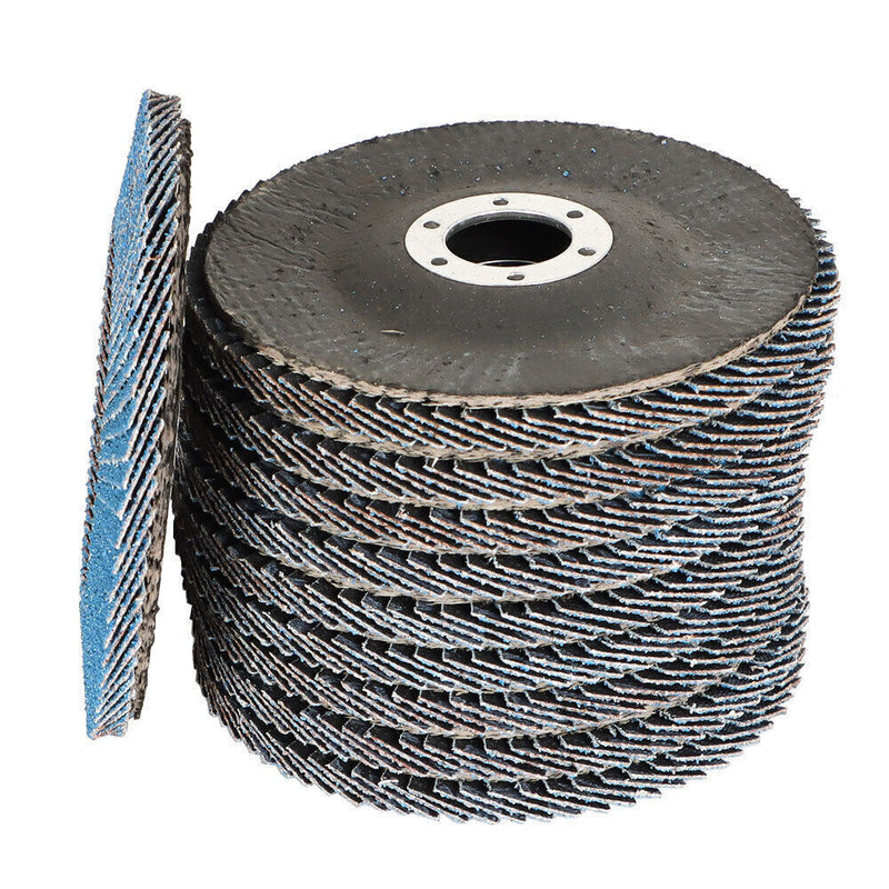 DURAFORCE Flap Disc Sanding Grnding 4-1/2" X 7/8" 40 Grit T29 100 Pcs Premium Zirconia
