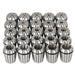 DURAFORCE 25 Pack Collet Set ER32 Collet Chuck 1/16 inch-3/4 inch Holder Spring Collet