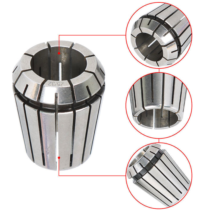DURAFORCE 25 Pack Collet Set ER32 Collet Chuck 1/16 inch-3/4 inch Holder Spring Collet