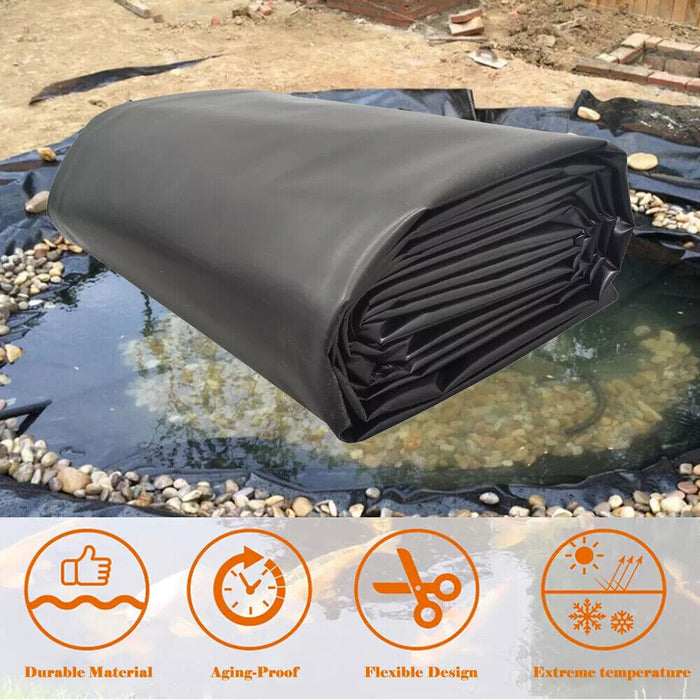 DURAFORCE 10Ft x 13Ft HDPE Fish Liner Pond Liners For Waterfall Koi Pondsand Water Garden