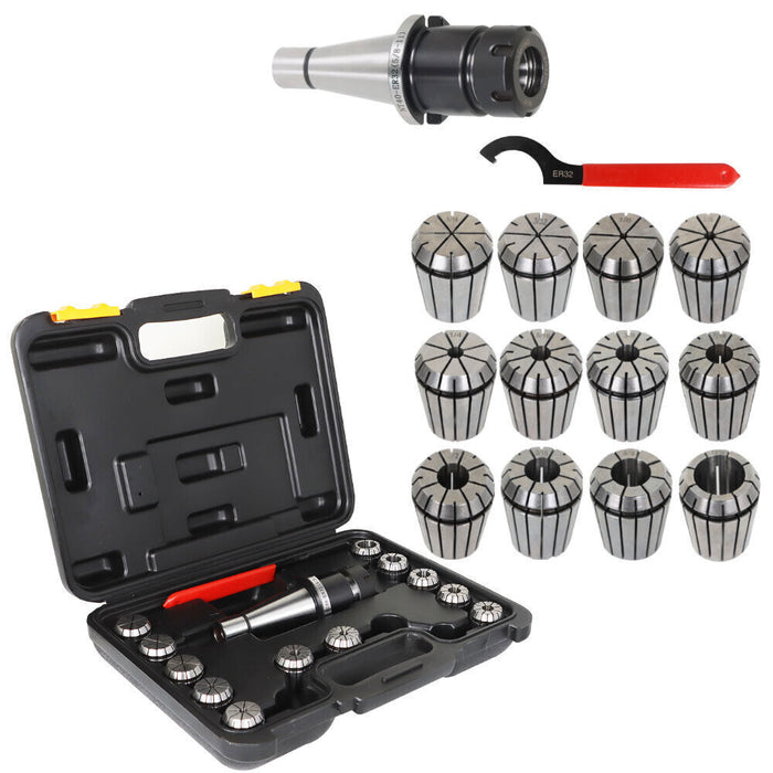 DURAFORCE 14-Pieces ER-32 NMTB 40 Spring Collet Chuck Set Accuracy to .0005" New