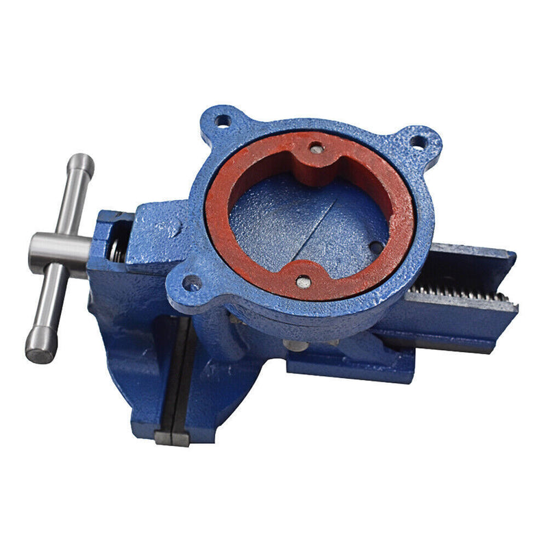 DURAFORCE 6 Inch Heavy Duty Bench Vise with Anvil Swivel Table Top Clamp Locking Base New